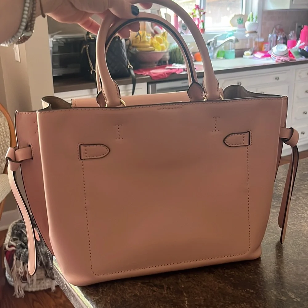 Michael Kors Hamilton Legacy Large Belted Satchel in Smokey Rose pink - Picture 5 of 5